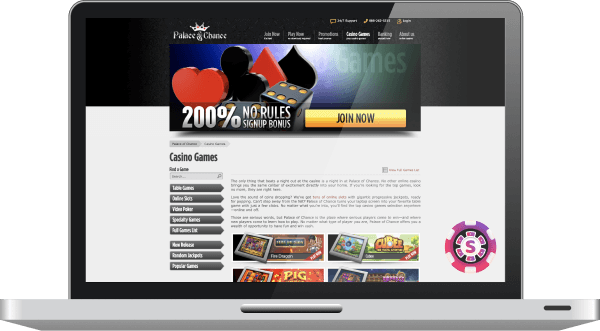 Palace Of Chance Casino Games