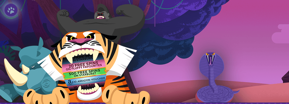 Slots Animal Casino Welcome bonus Up To  500 Free Spins