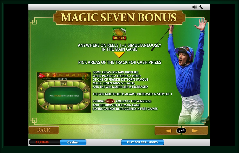 frankie dettori’s magic seven slot slot machine detail image 2