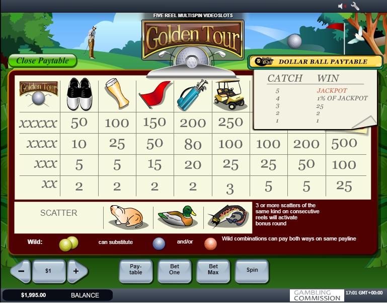 golden tour slot machine detail image 0