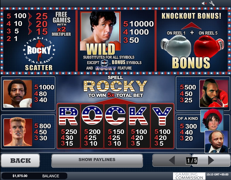 Slot Machine Gratis Rocky