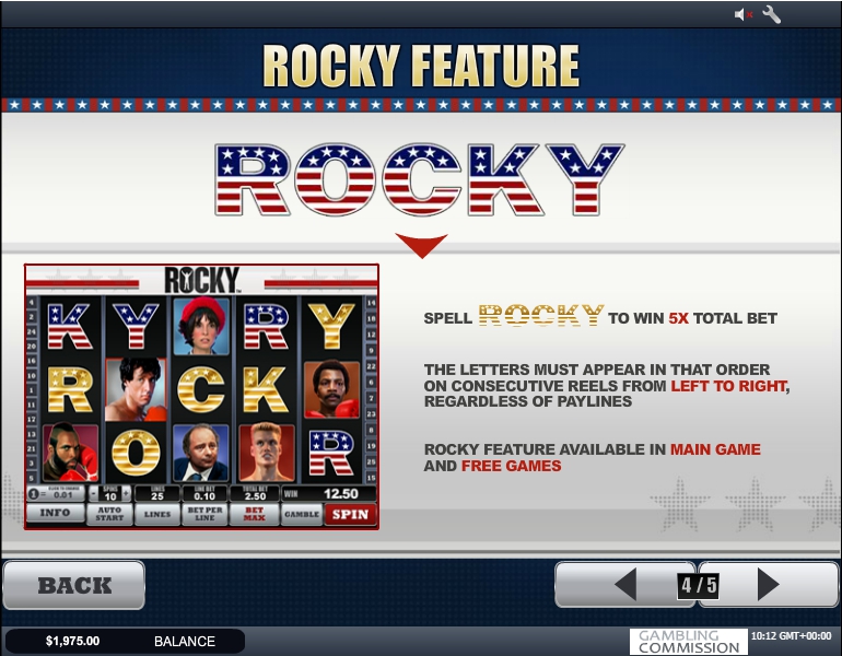 Rocky Slot Machine Cheats