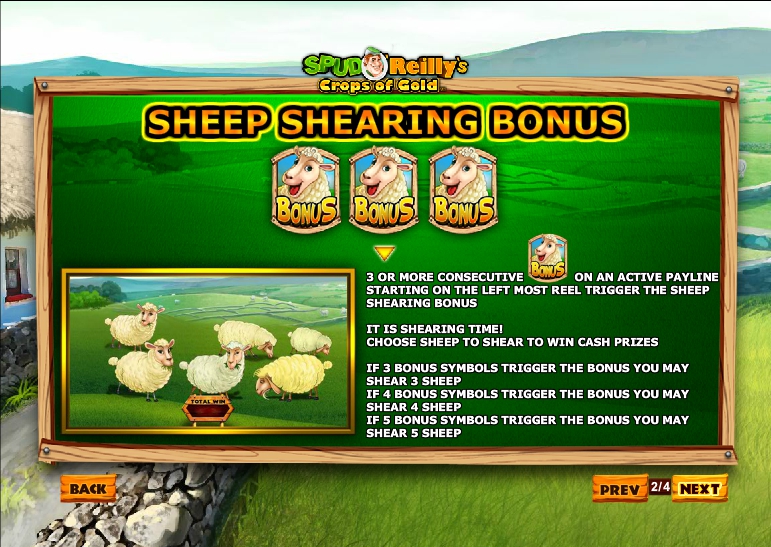 spud oreillys crops of gold slot machine detail image 2