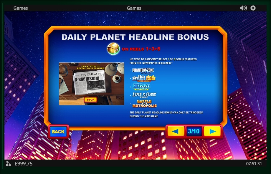 superman ii slot machine detail image 6