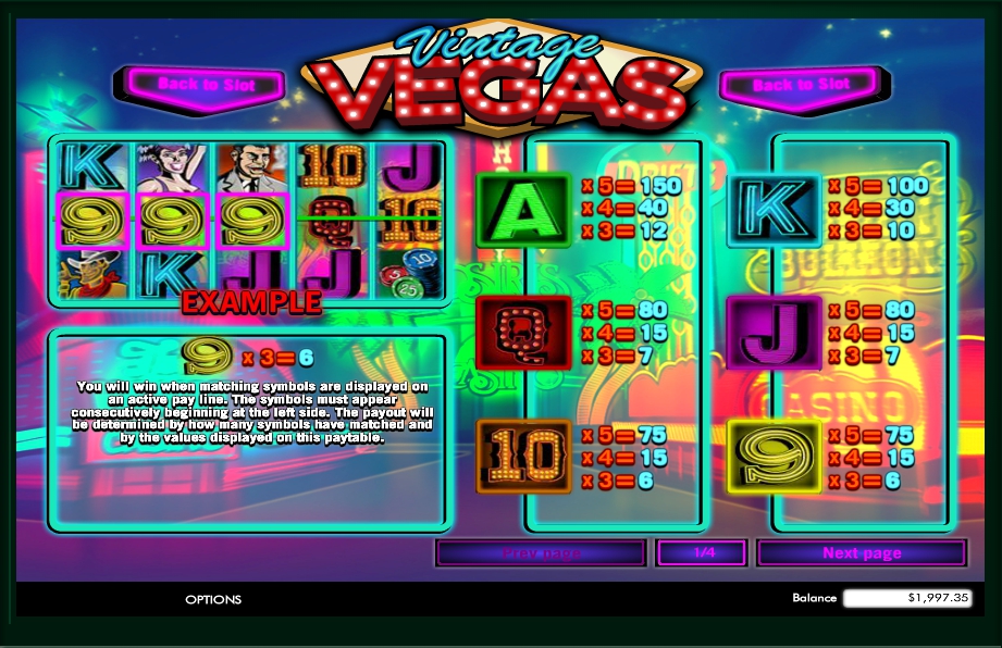 vintage vegas slot machine detail image 3