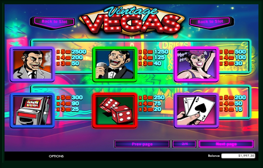 vintage vegas slot machine detail image 2