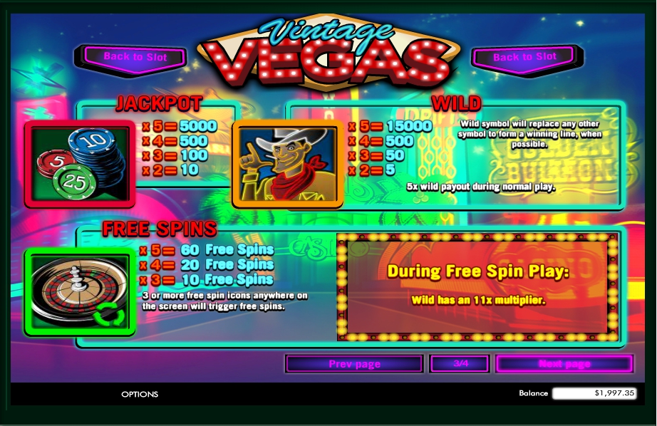 vintage vegas slot machine detail image 1