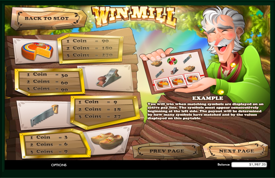 win mill slot machine detail image 1