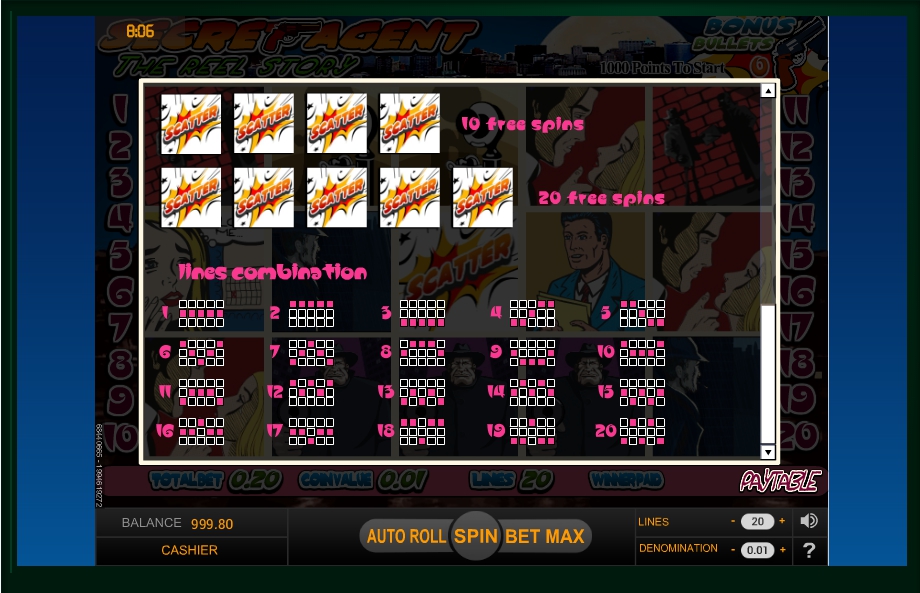 secret agent the reel story slot machine detail image 0