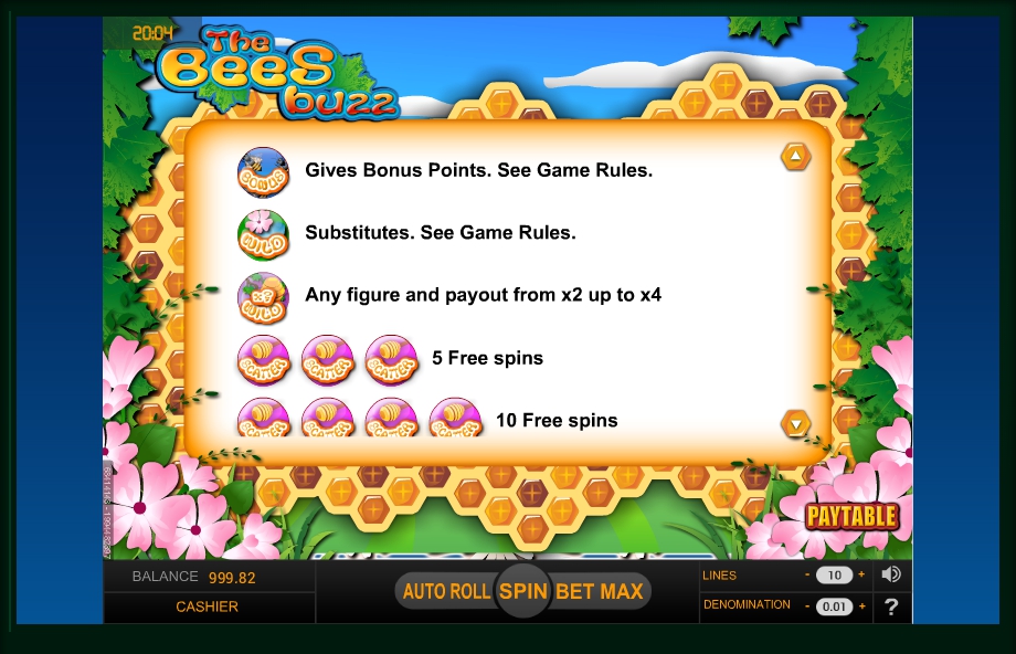 the bees buzz slot machine detail image 1