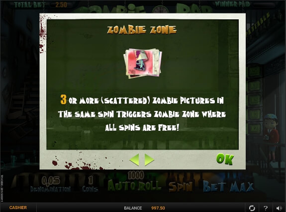 zombie bar slot machine detail image 4