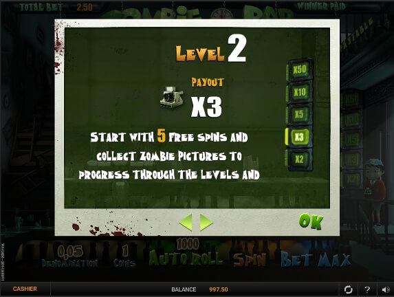 zombie bar slot machine detail image 3