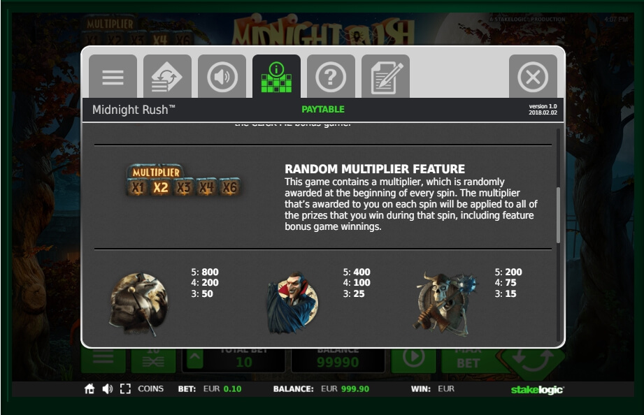 midnight rush slot machine detail image 2