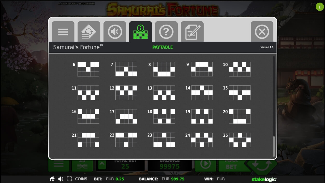 samurais fortune slot machine detail image 0