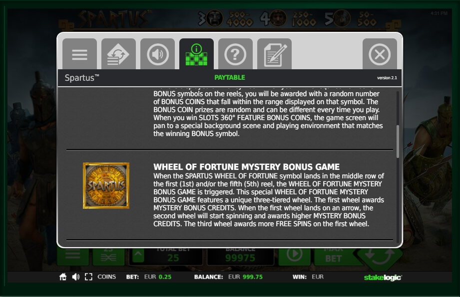 spartus slot machine detail image 3