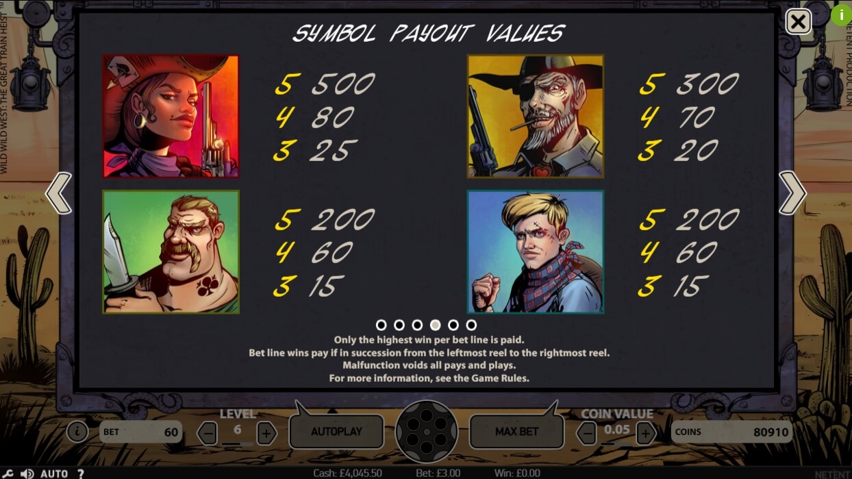 wild wild west: the great train heist slot machine detail image 8