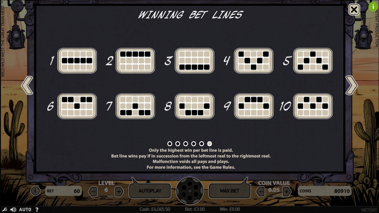 wild wild west: the great train heist slot machine detail image 6