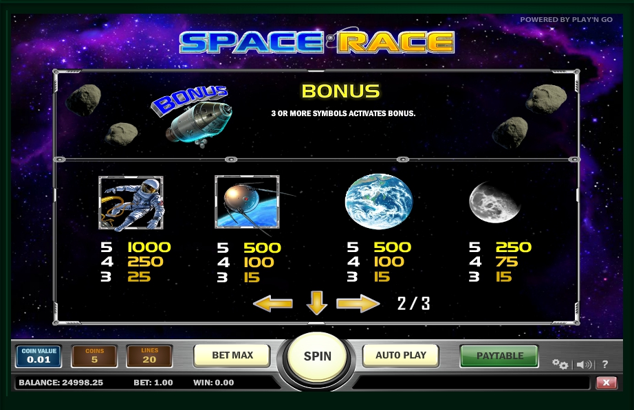 space race slot machine detail image 1
