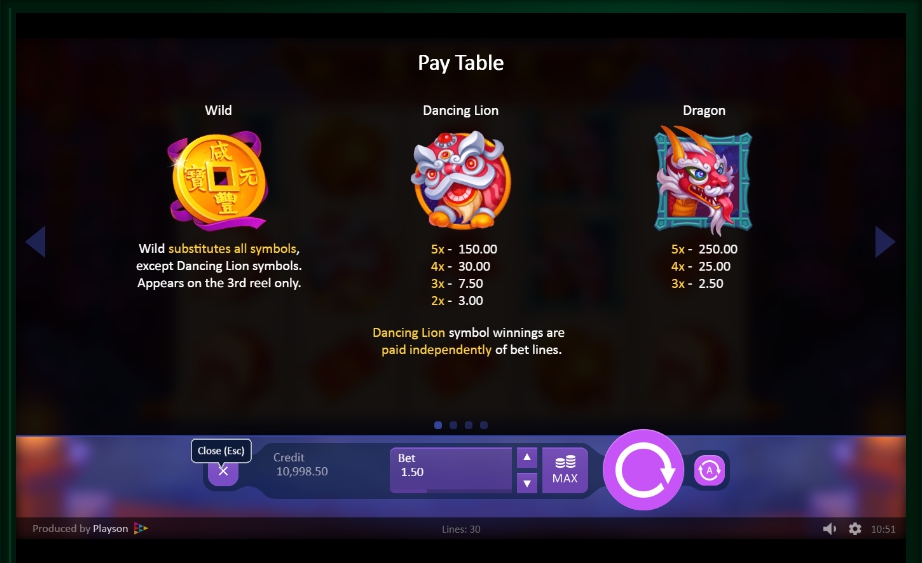 dancing dragon spring festival slot machine detail image 3