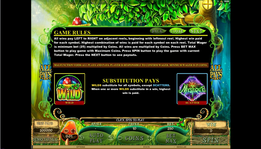 mystique grove slot machine detail image 2