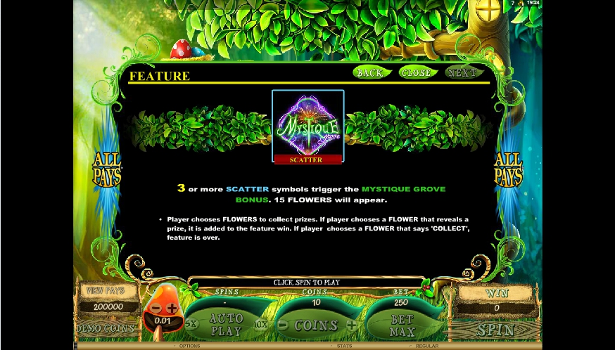 mystique grove slot machine detail image 0
