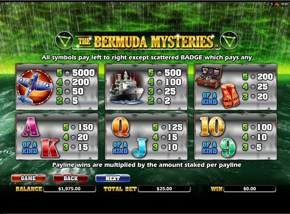 the bermuda mysteries slot slot machine detail image 5