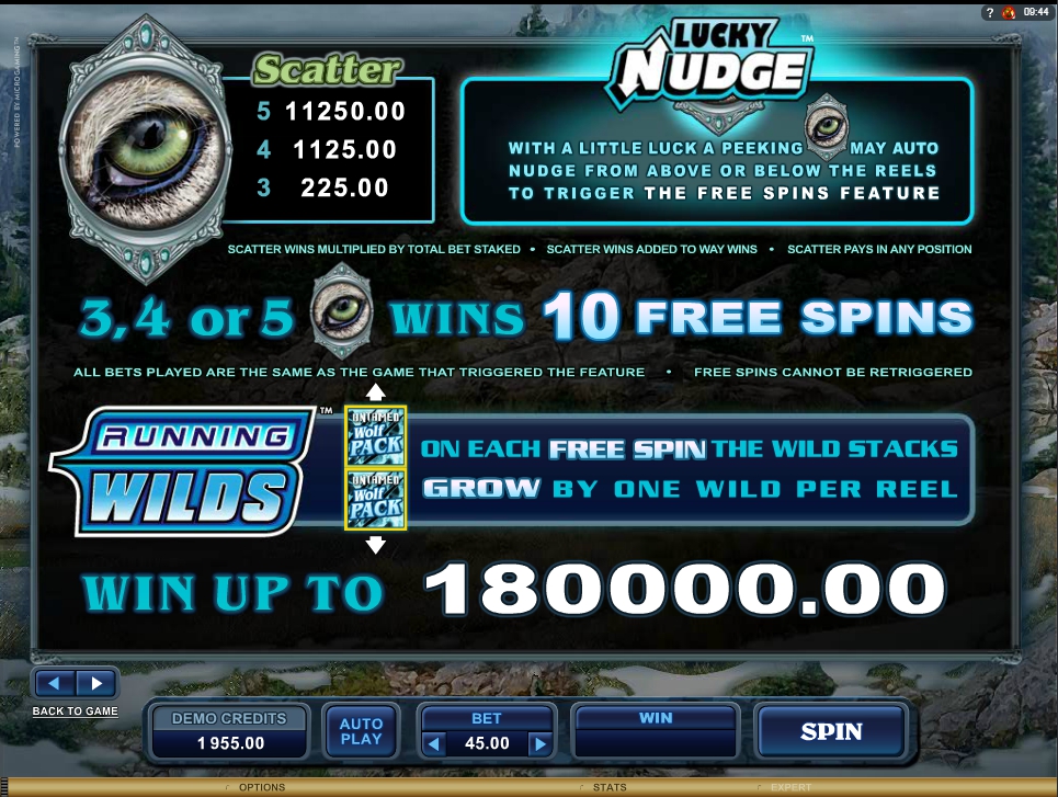 untamed wolf pack slot machine detail image 3
