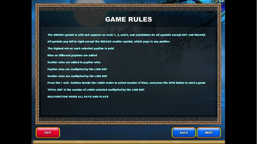 xcalibur slot machine detail image 2