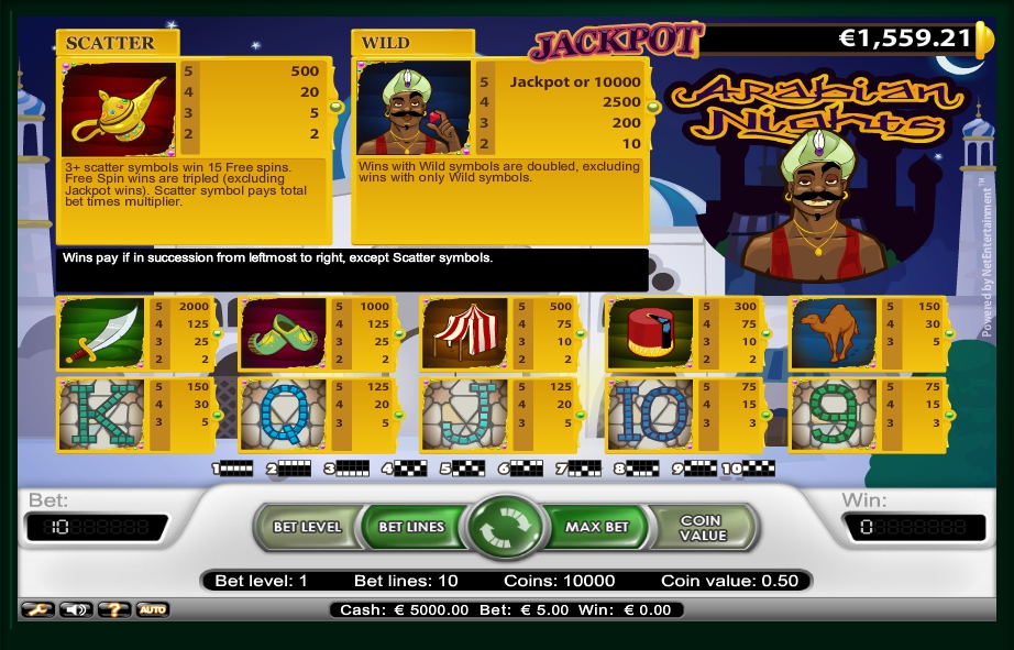 arabian nights slot machine detail image 0