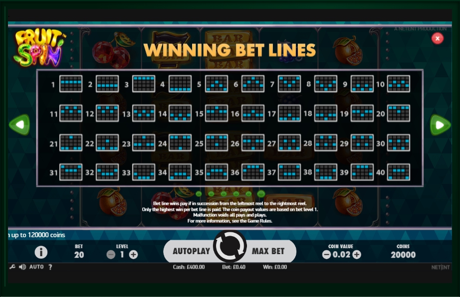 fruit spin slot machine detail image 0