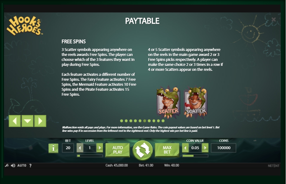 hooks heroes slot machine detail image 3