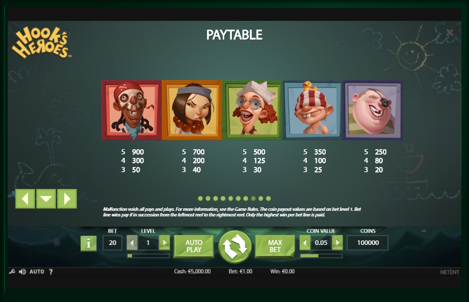 hooks heroes slot machine detail image 1