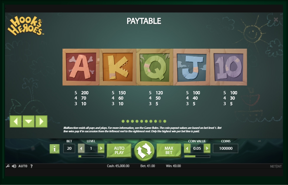 hooks heroes slot machine detail image 0