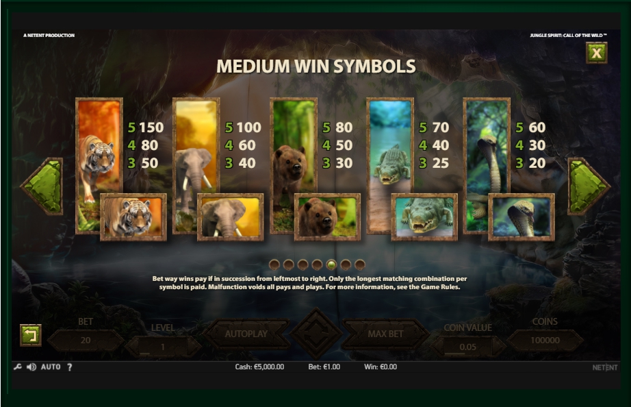 jungle spirit: call of the wild slot machine detail image 2