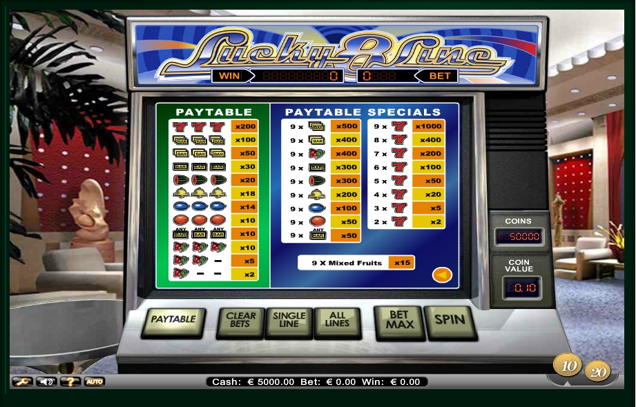 Free line machine slot