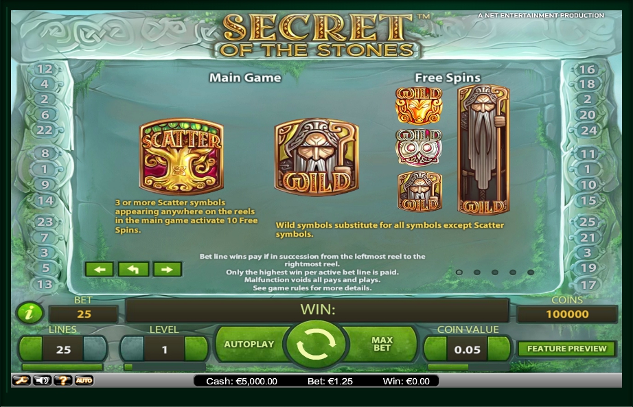 secret of the stones slot machine detail image 4