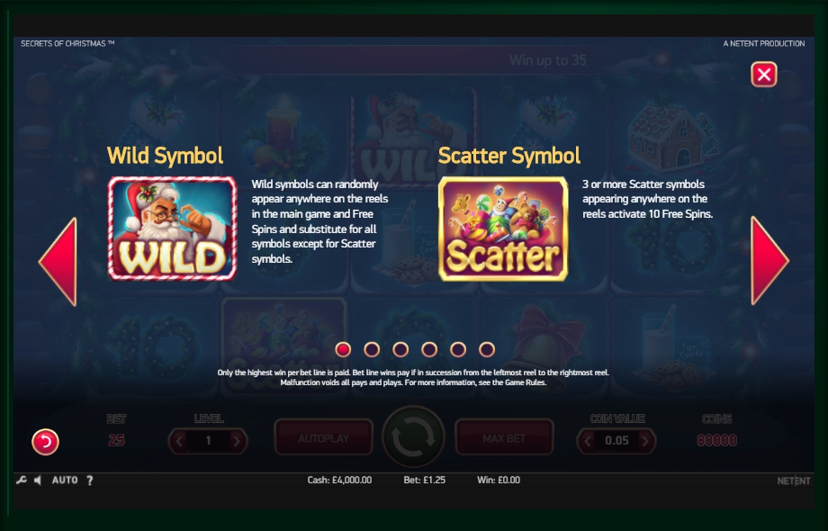 secrets of christmas slot machine detail image 5