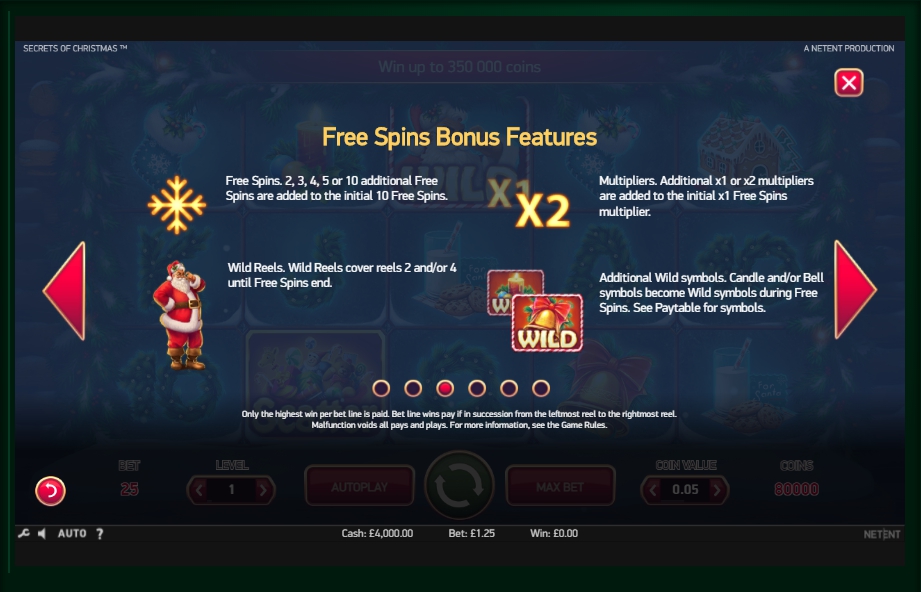 secrets of christmas slot machine detail image 3