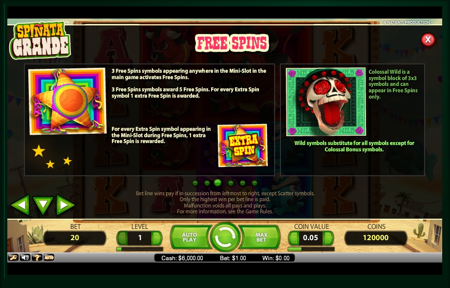 spinata grande slot machine detail image 3