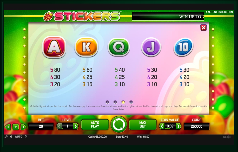 stickers slot machine detail image 1