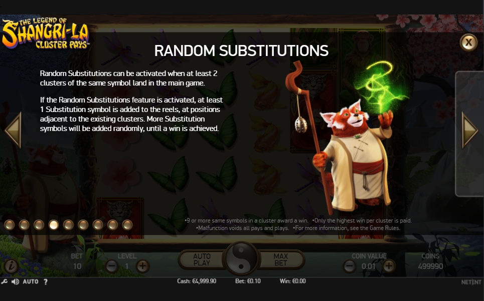 the legend of shangri-la: cluster pays slot machine detail image 5