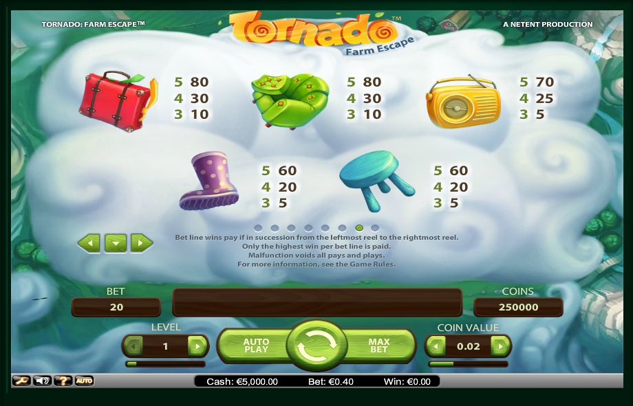 tornado: farm escape slot machine detail image 1