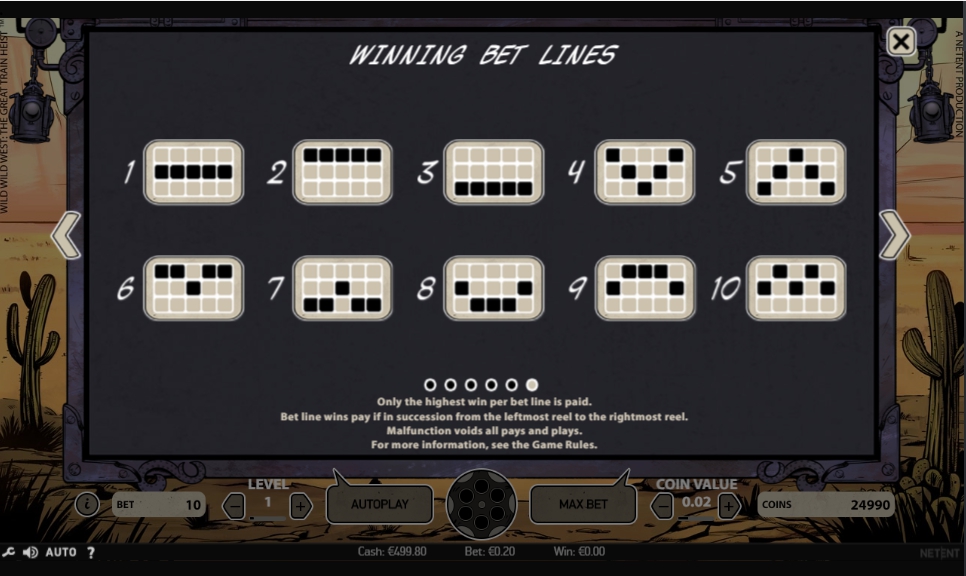 wild wild west: the great train heist slot machine detail image 0