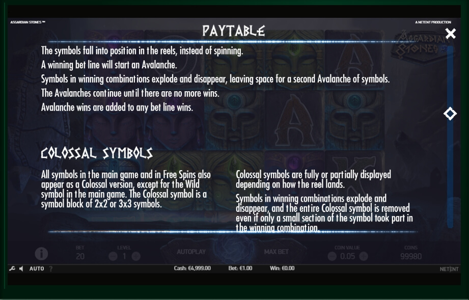asgardian stones slot machine detail image 4