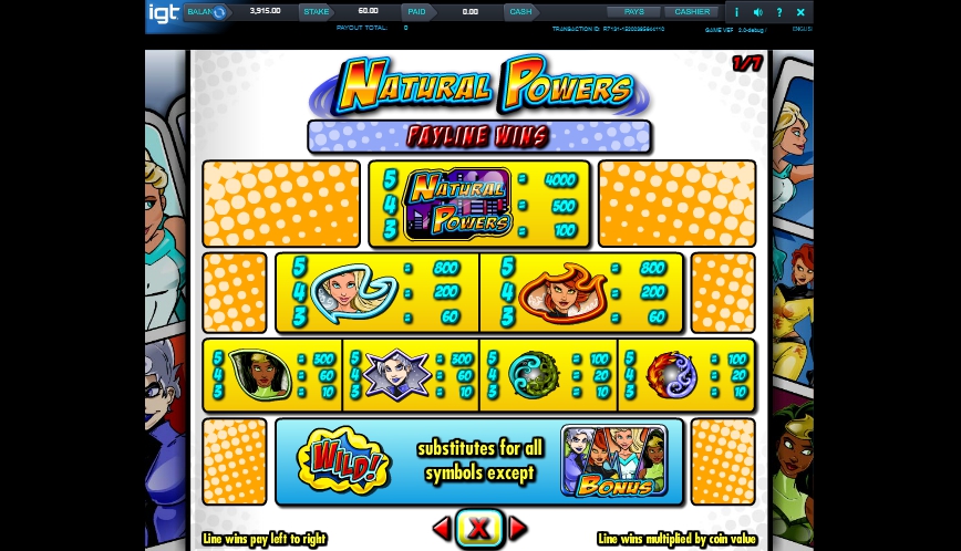 natural powers slot machine detail image 6