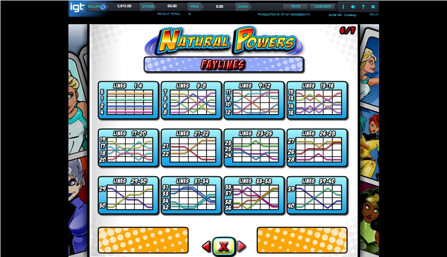 natural powers slot machine detail image 1