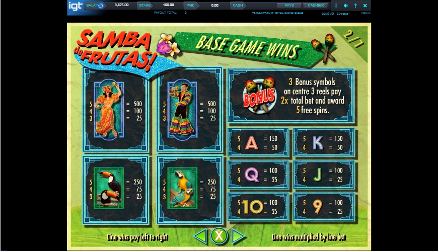 samba de frutas casino