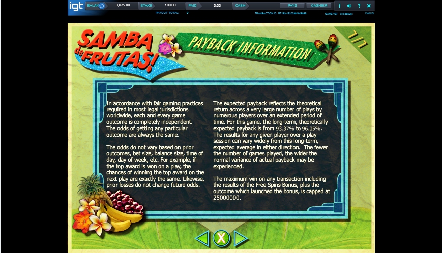 samba de frutas casino