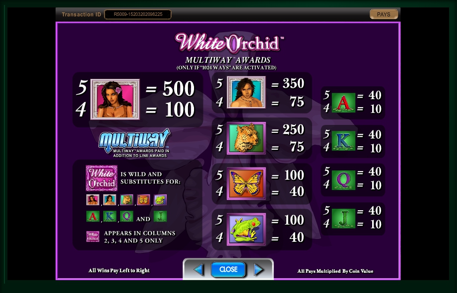 white orchid slot machine detail image 6