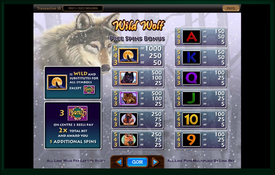 Wild wolf slots free play